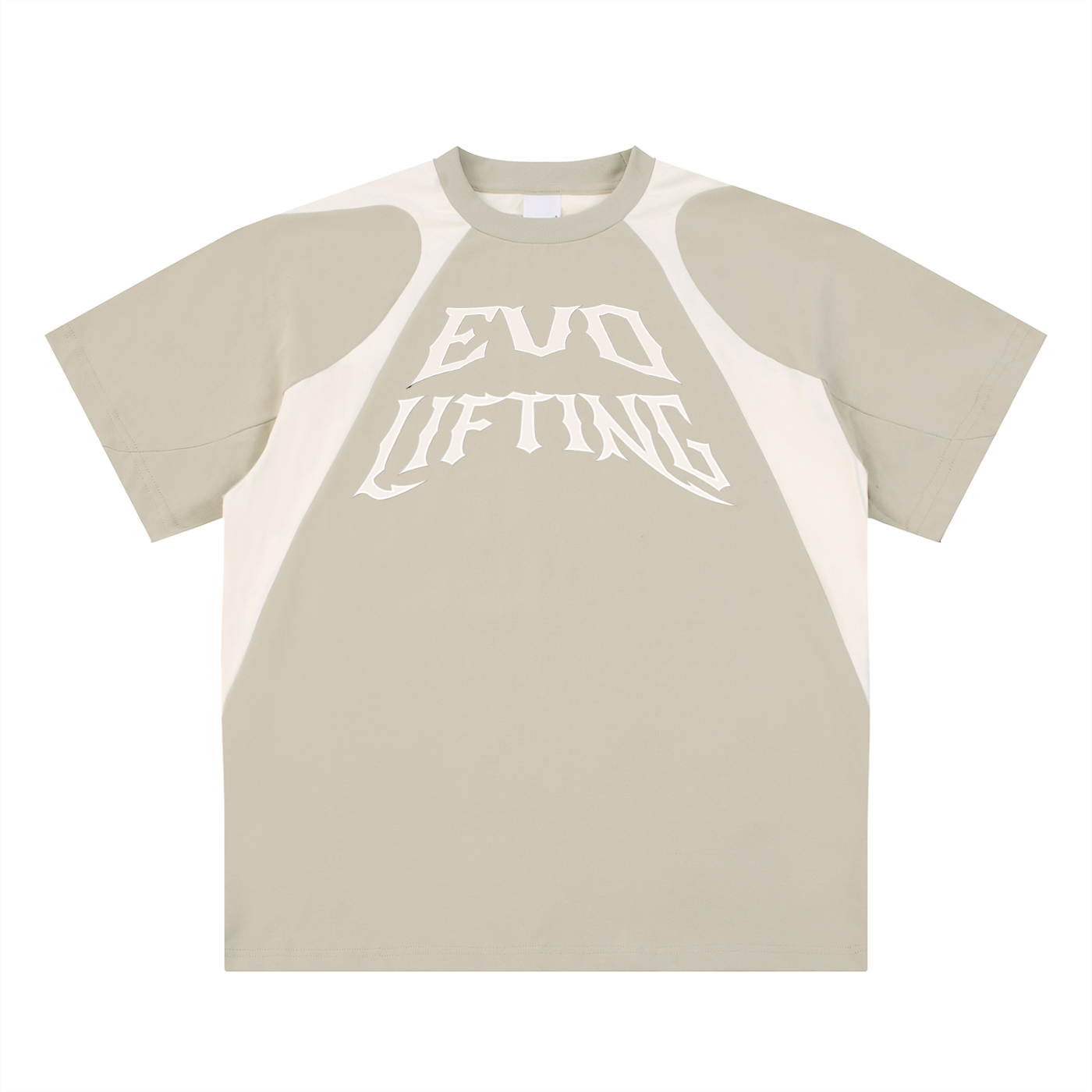 Contrast Panel Cotton T-Shirt