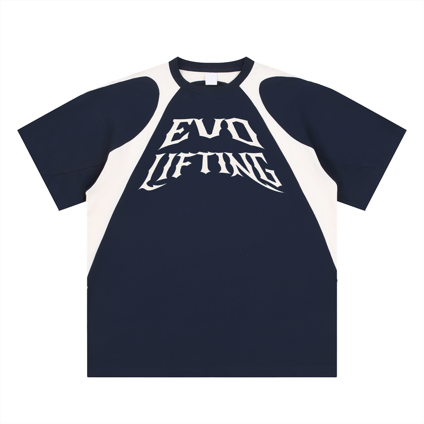 Contrast Panel Cotton T-Shirt